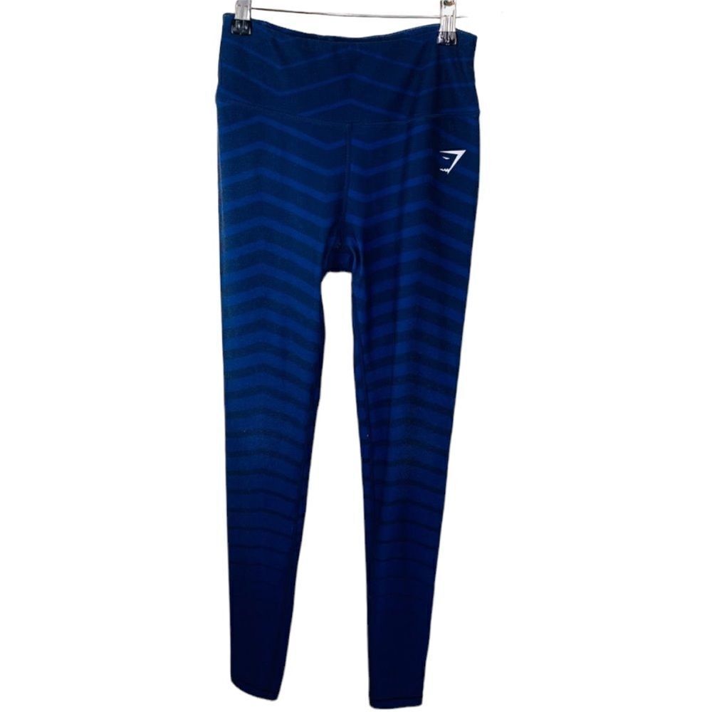 Gymshark blue boost stripe legging size xs